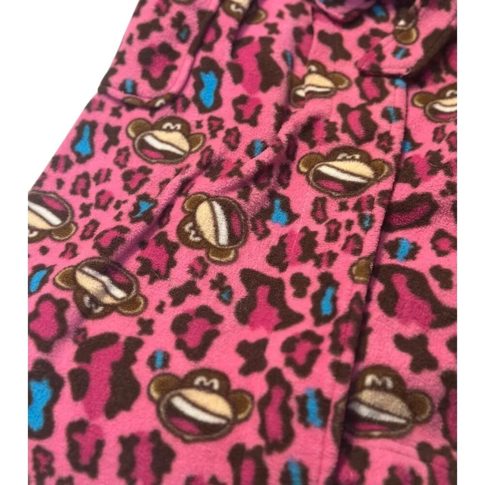 Bobby-Jack Girls Pink Leopard Robe 14/16 – Cartoon Monkey Bathrobe‎ 32